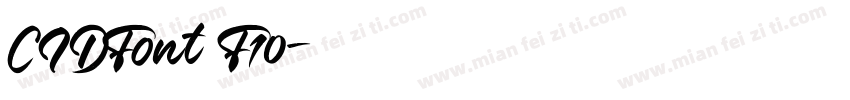 CIDFont F10字体转换